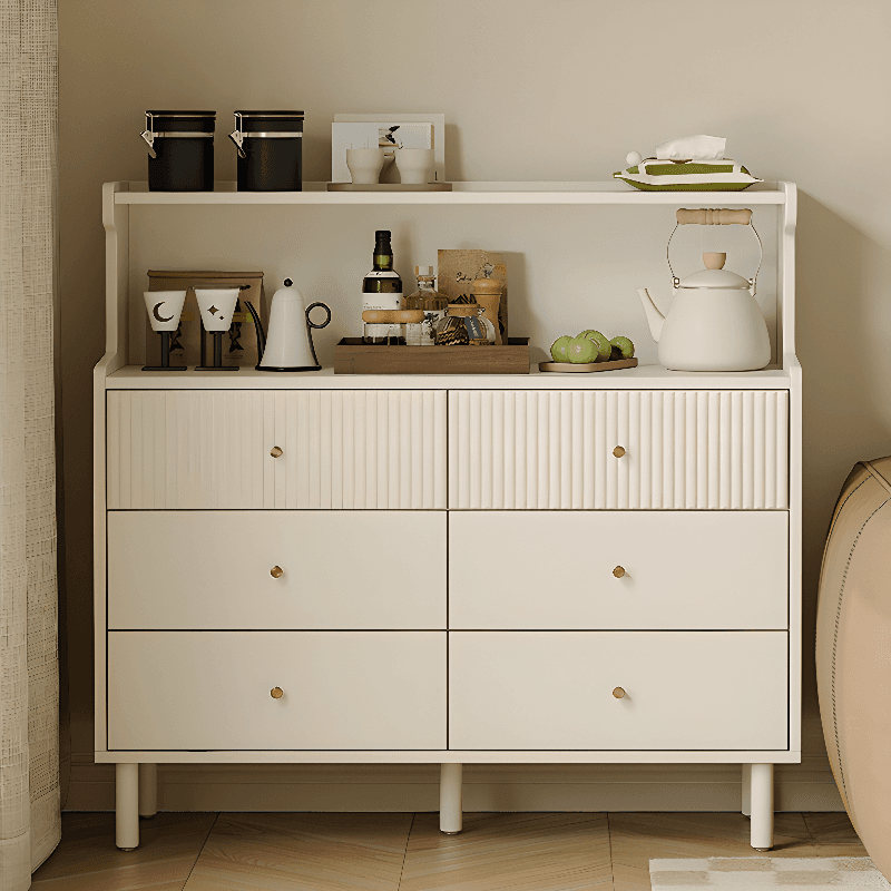 Casual Composite Wood Bachelor Chest/Console Dresser with Shelves, 4 Drawers/8 Drawers, Vertical/Horizontal Orientation thumbnail 3
