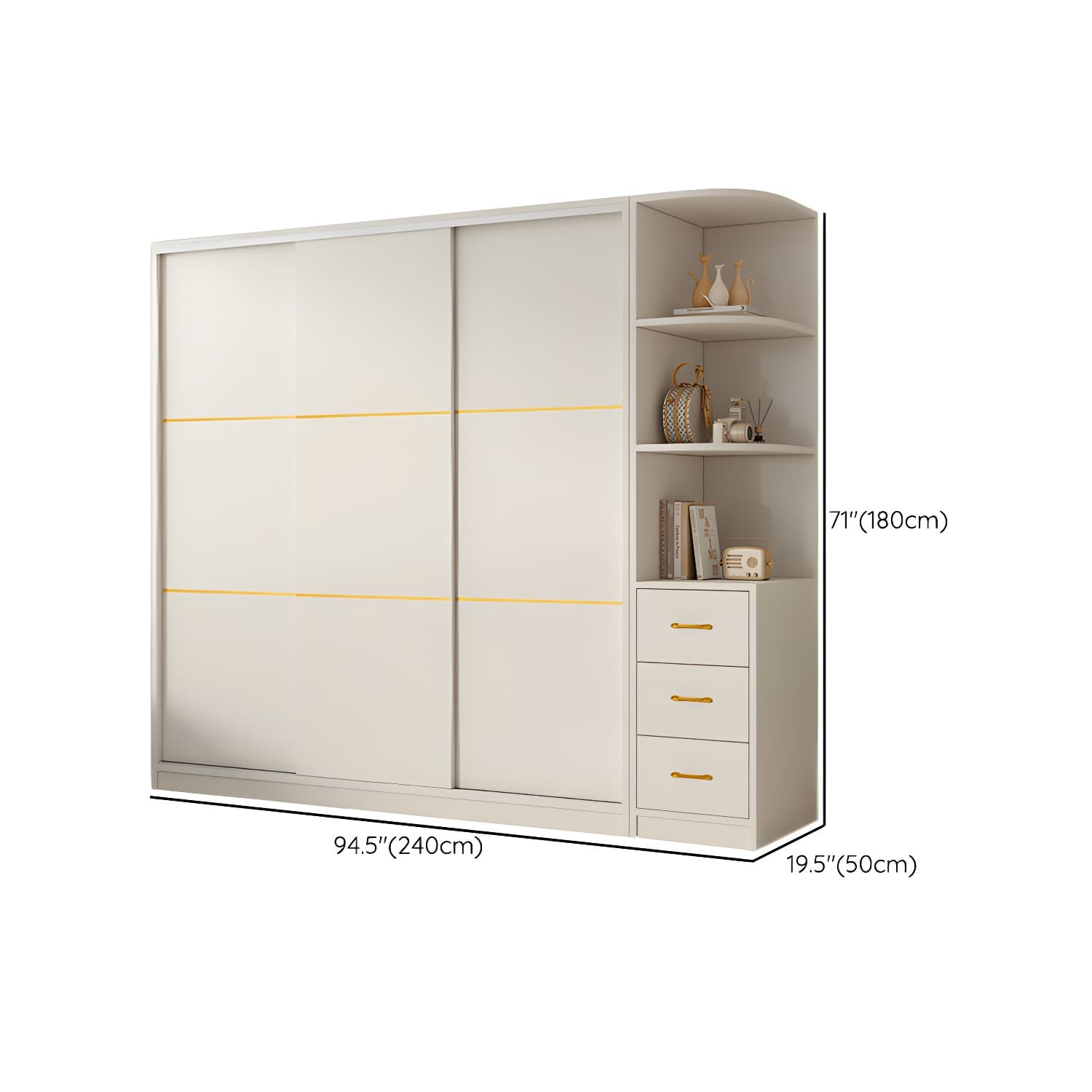 Spacious White Wardrobe Armoire with Shelves and Clothing Rod - Your Perfect Closet Solution thumbnail 29