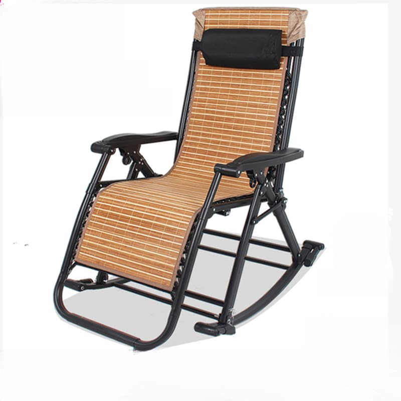 Simplistic Stain Resistant Metal Cushioned Rocking Accent Chair with Round Arm thumbnail 9
