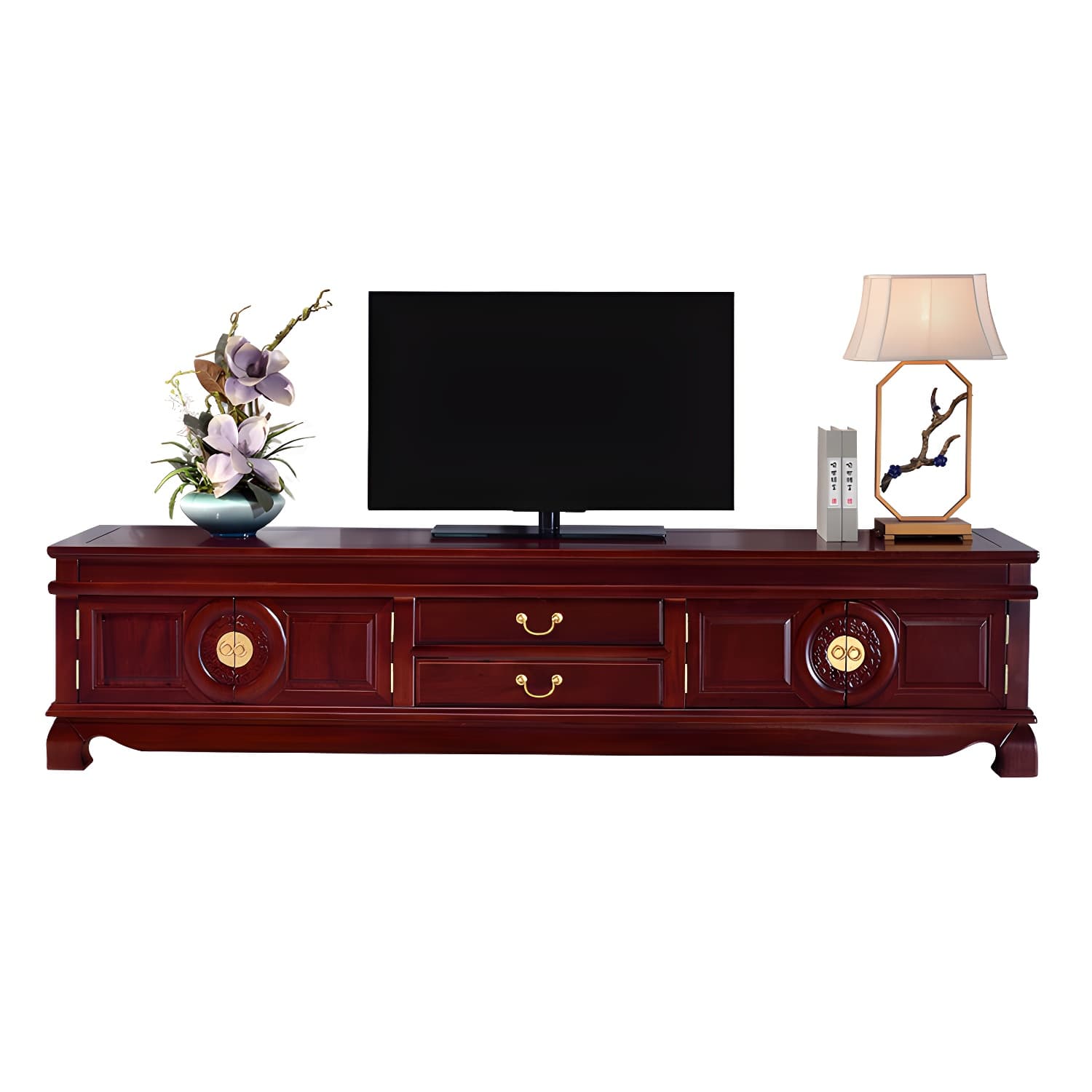 Wooden TV Cabinet Classical Storage TV Stand for Living Room thumbnail 7