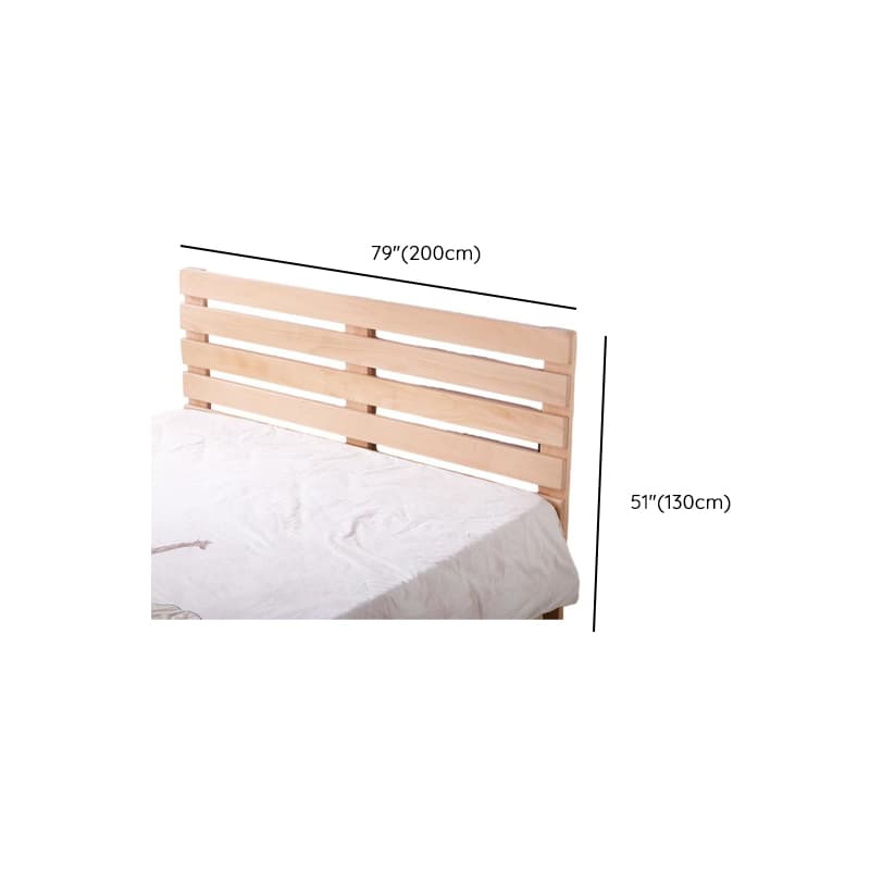 Scandinavian No Distressing Standard（36-55“） King(76"W x 80"L)/Queen(60"W x 80"L)/Full(54"W x 75"L) Beech Wood Panel/Slat Headboard, Solid Wood thumbnail 19
