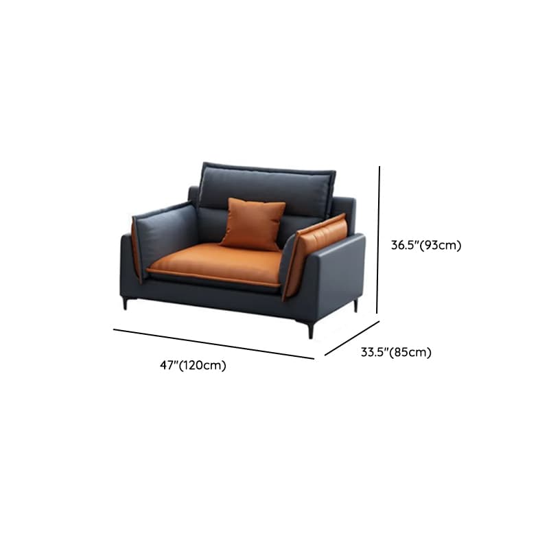 Casual Straight Stain Resistant Sofa in Dark Grey with Horizontal Orientation, Sponge Seat Fill, and Square Arm thumbnail 14