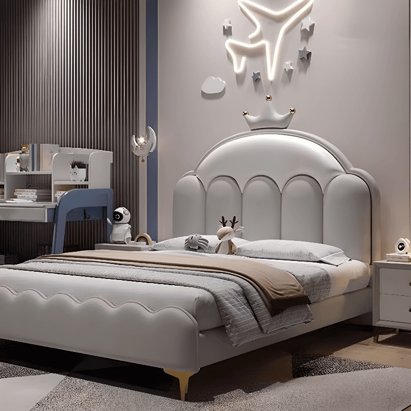 Modern Free-standing Standard King(76"W x 80"L)/Queen(60"W x 80"L)/Full(54"W x 75"L) Arched/Portman/Camelback Panel No Distressing With Legs in Wood thumbnail 8