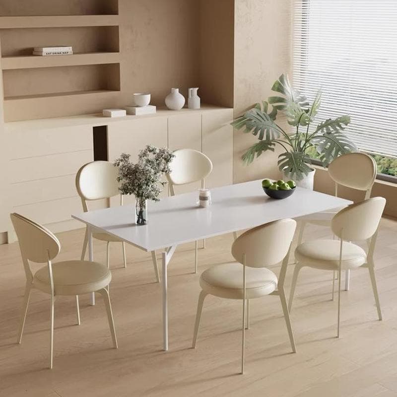 Dining Room Open Back Upholstered Dining Side Chair with Metal Frame thumbnail 7
