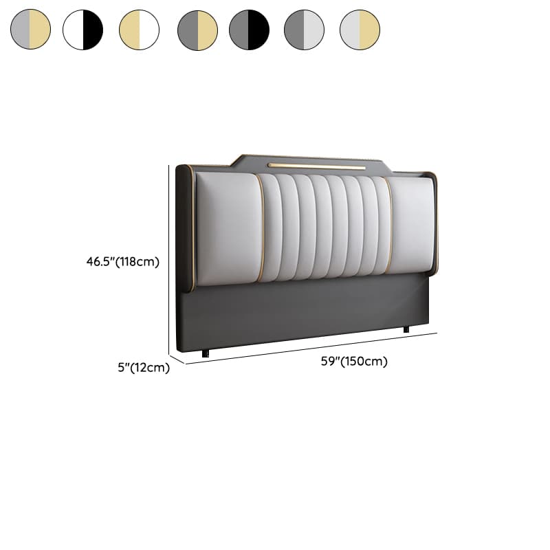Modern Simple Style Panel Headboard in Natural Wood with No Distressing, Rectangle Shape for King/Queen/Full Bed, Featuring Sponge Upholstery and Standard Height thumbnail 12