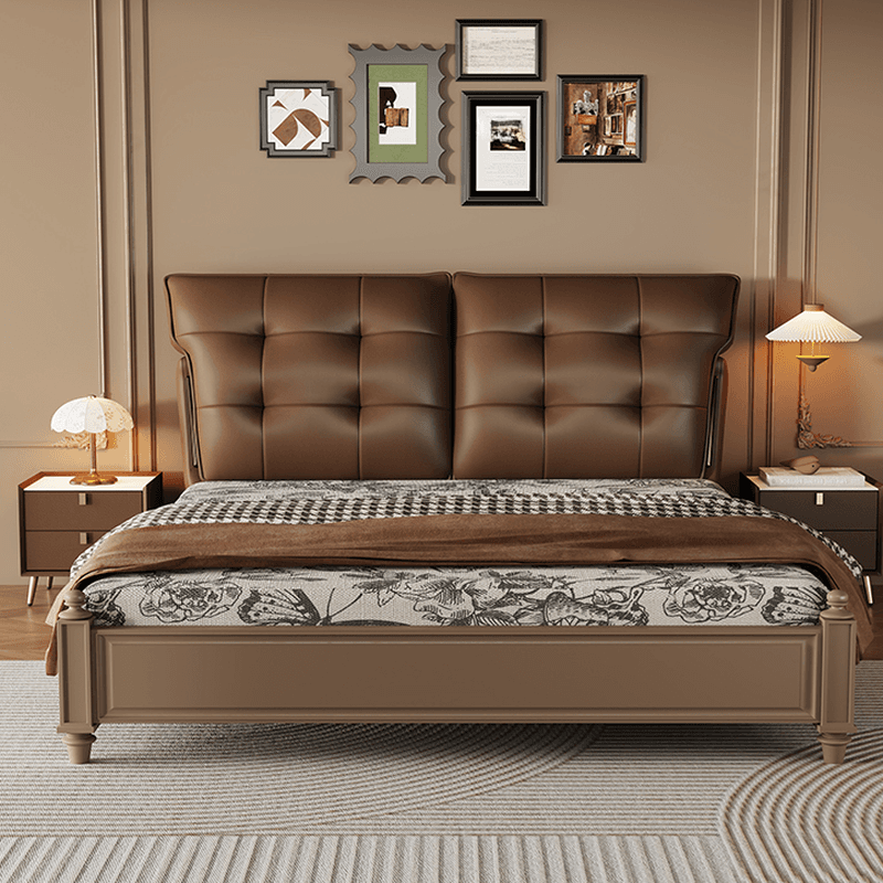 Art Deco Style Panel Headboard with No Distressing, Decorative-stitched Tufting, Rectangle Shape for Queen/Full/Twin XL Bed, Sponge Upholstery Fill, Standard Height thumbnail 9