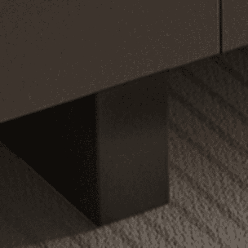 Rectangular Side Table with Twin Support Base, Rawhide Upholstery, and 2 Drawers thumbnail 18
