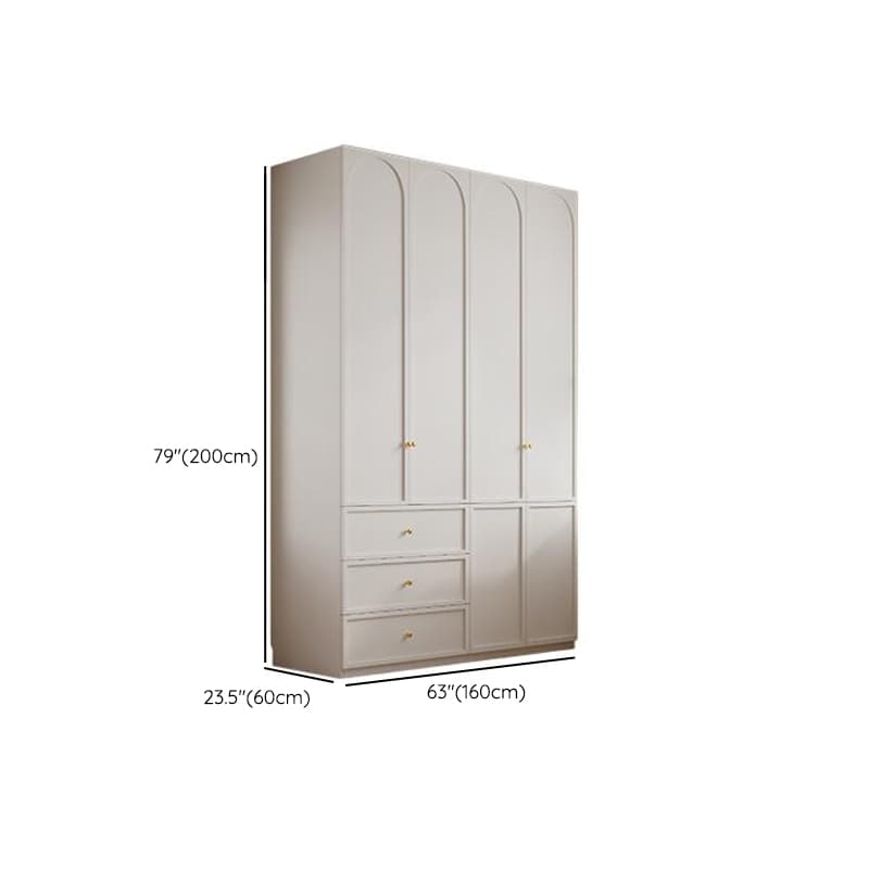 Minimalist Manufactured Wood Independent Almirah with 3-Drawer, Interior Shelves, and Clothing Rod thumbnail 11