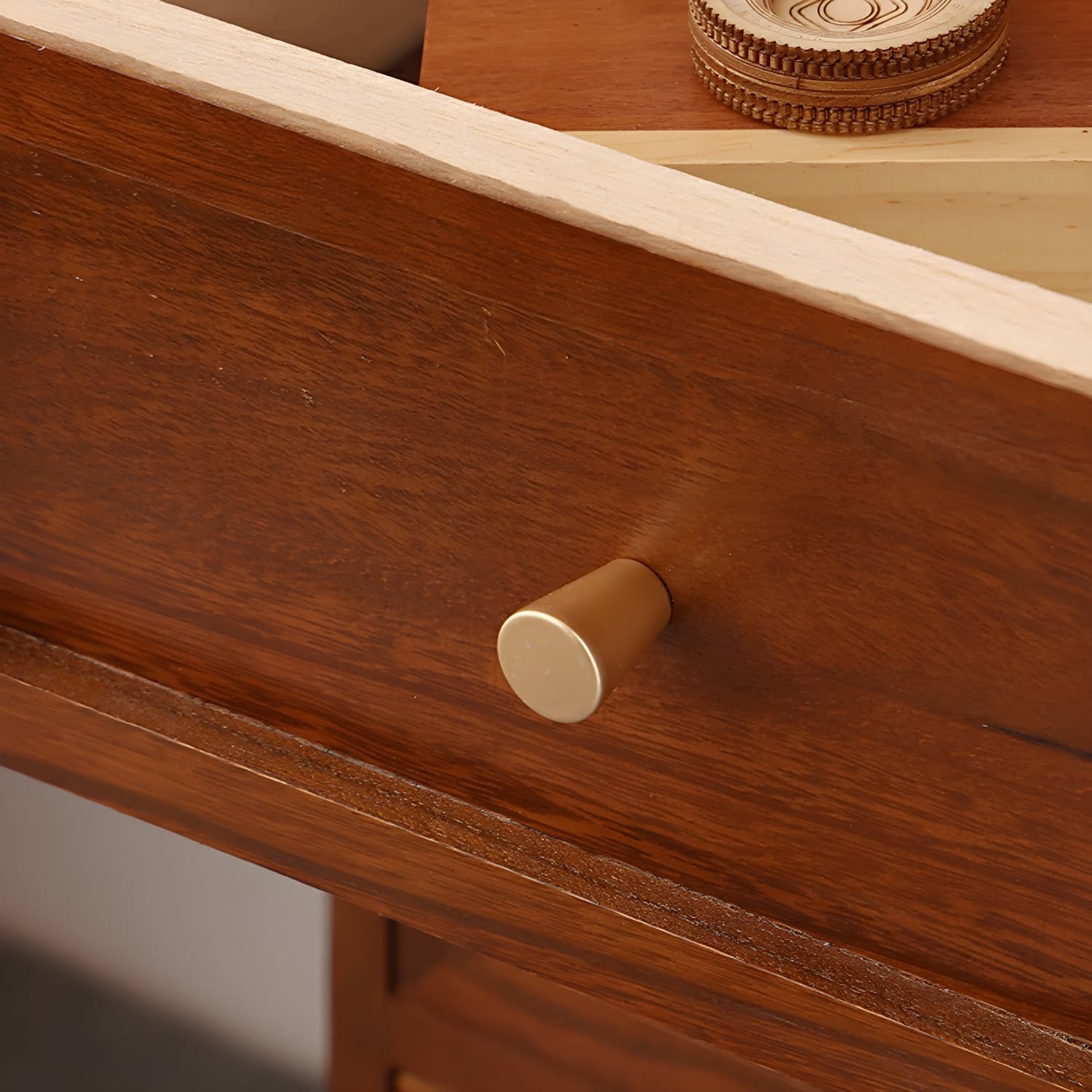 Scandinavian Wood Accent Chest with Drawers - Small Sized Rectangle Cabinet for Storage thumbnail 9