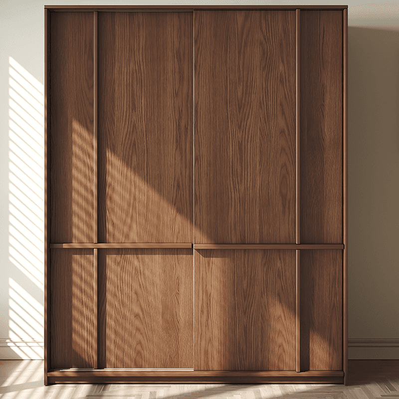 Stylish Coffee Modern Lumber Standalone Armoire Cabinet with Soft Close Drawers and Doors, Interior Shelves thumbnail 3