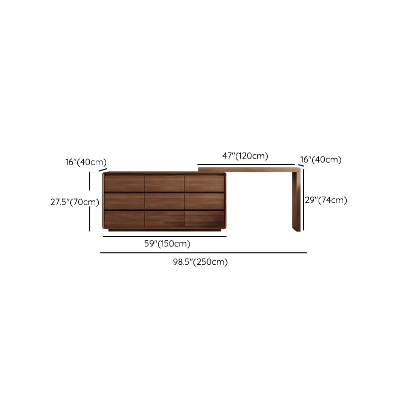 Vanity Set with Solid+Manufactured Wood, Scalable, Sliding, Non-Floating Design thumbnail 12