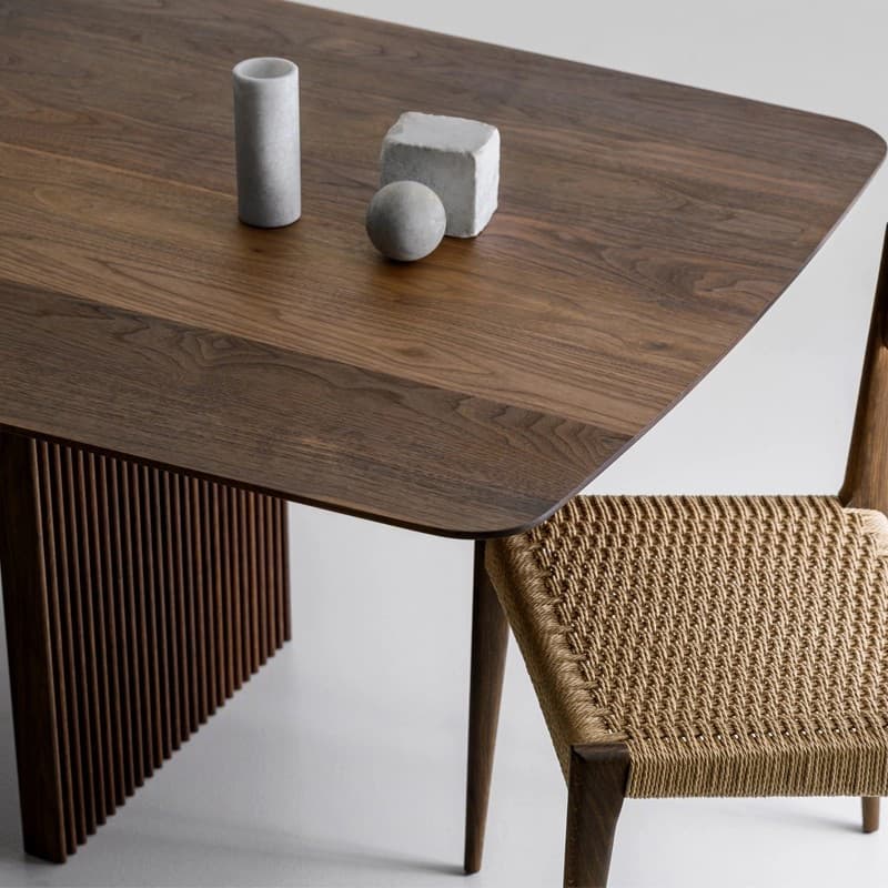 Modern Farmhouse Rectangle Wood Double Pedestal Kitchen & Dining Table thumbnail 5