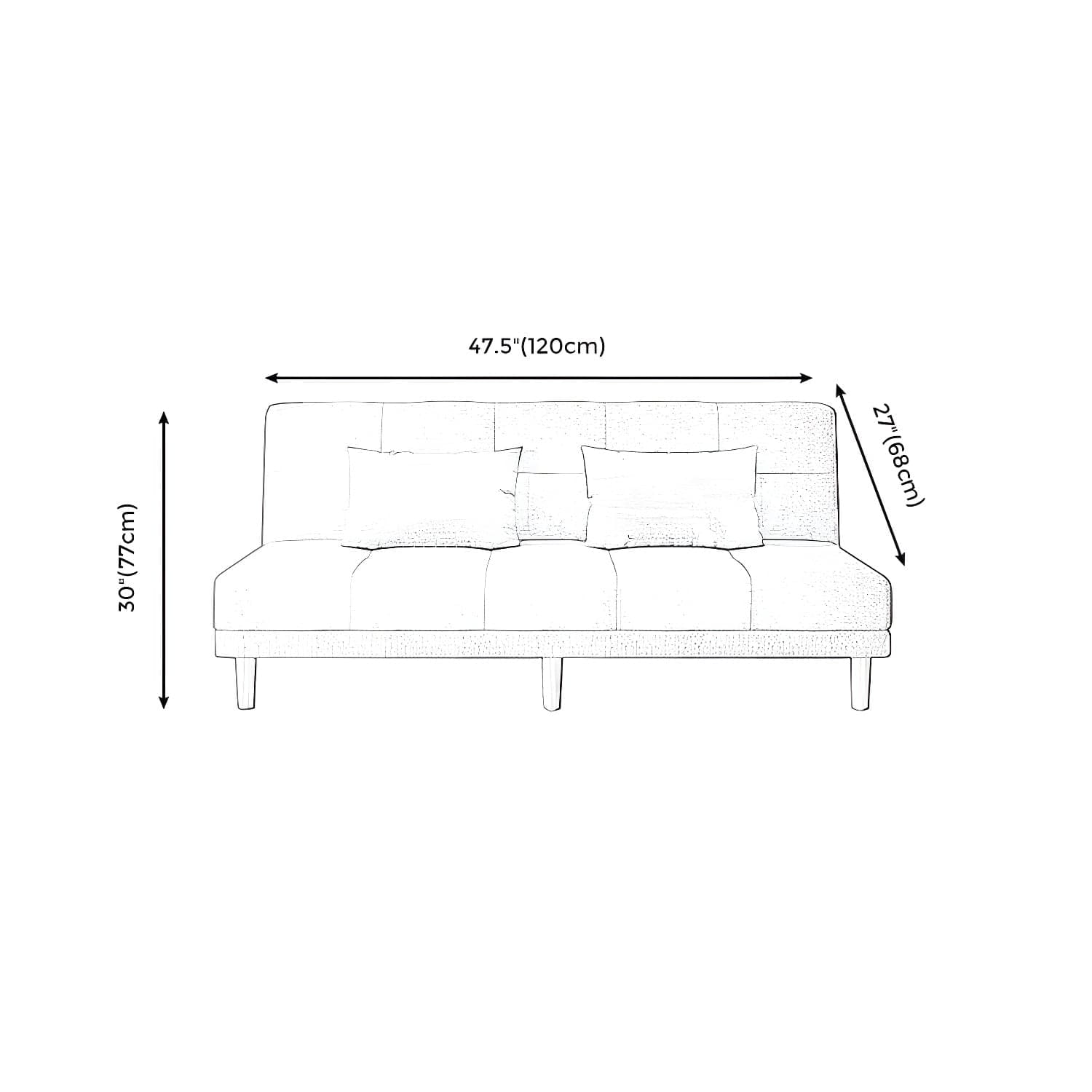 Contemporary Armless Standard Sofa Bed Dual Purpose Sofa for Living Room thumbnail 25