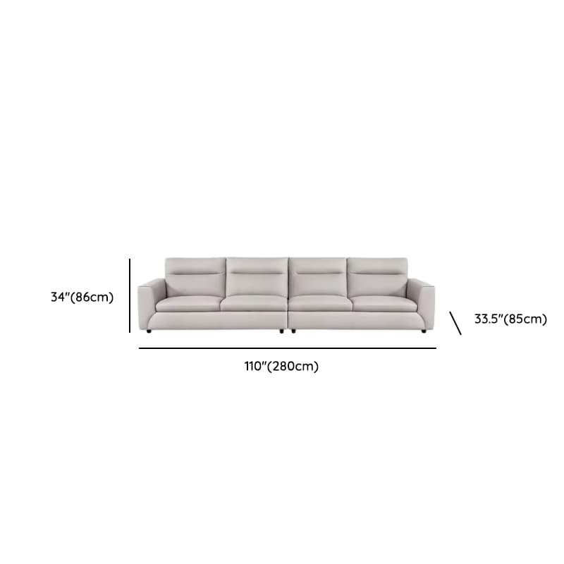 Durable Straight Scratch-proofed Sofa Couch with Pillow Back, Faux Leather, 2-piece Set, Horizontal Orientation, Square Arm thumbnail 10