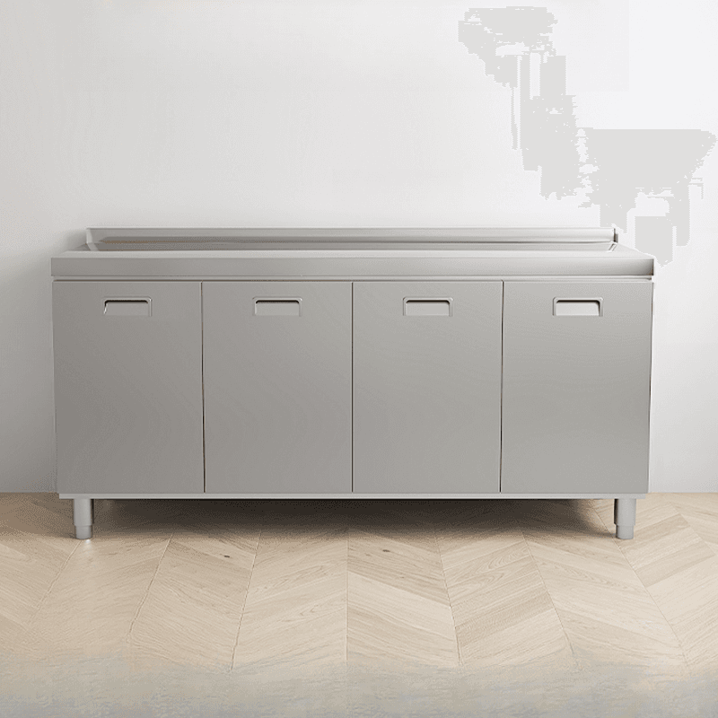 Metallic Alloy Countertop Kitchen Storage for Culinary Space