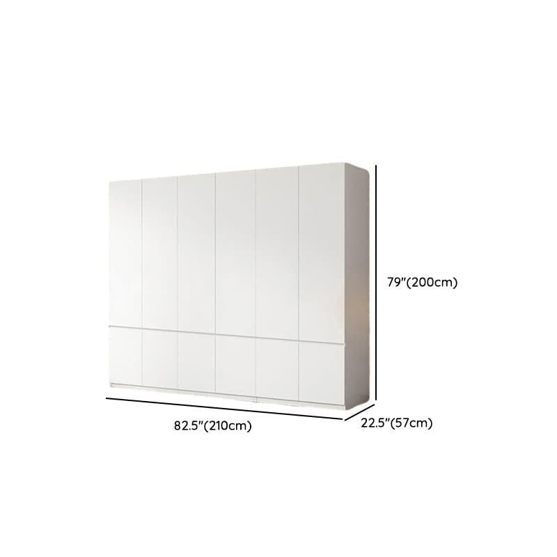 White Contemporary Alloy Cabinet Armoire with 3/6/9 Drawers, Flexible Shelf, and Hanging Rod thumbnail 40