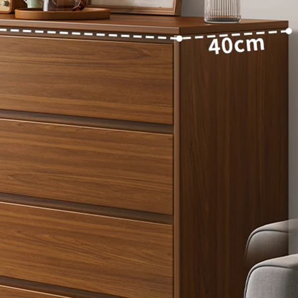 Elegant Brown Wood Double Dresser with Drawers, Modern Style thumbnail 8