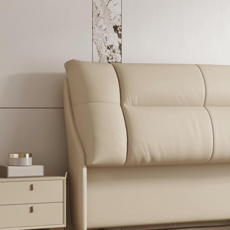 Trendy Panel Headboard in Natural Wood with No Distressing, Rectangle Shape for King/Queen/Full Bed, Cotton Upholstery Fill, Standard Height thumbnail 15