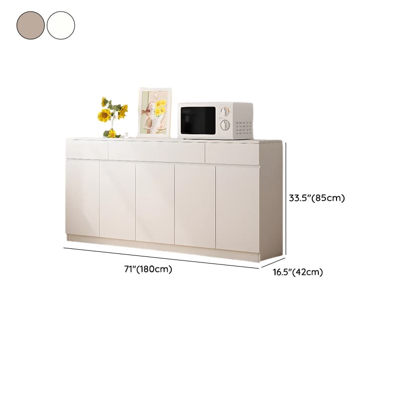 Simple Sideboard with Multiple Drawers, Closet Cabinet, Standard and Narrow Sizes, 1 or 2 Shelves, Wood Countertop, 2 to 5 Doors thumbnail 18