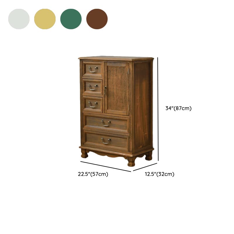 Coastal Style Storage Chest Solid Wood Countertop with Drawers and Doors thumbnail 18