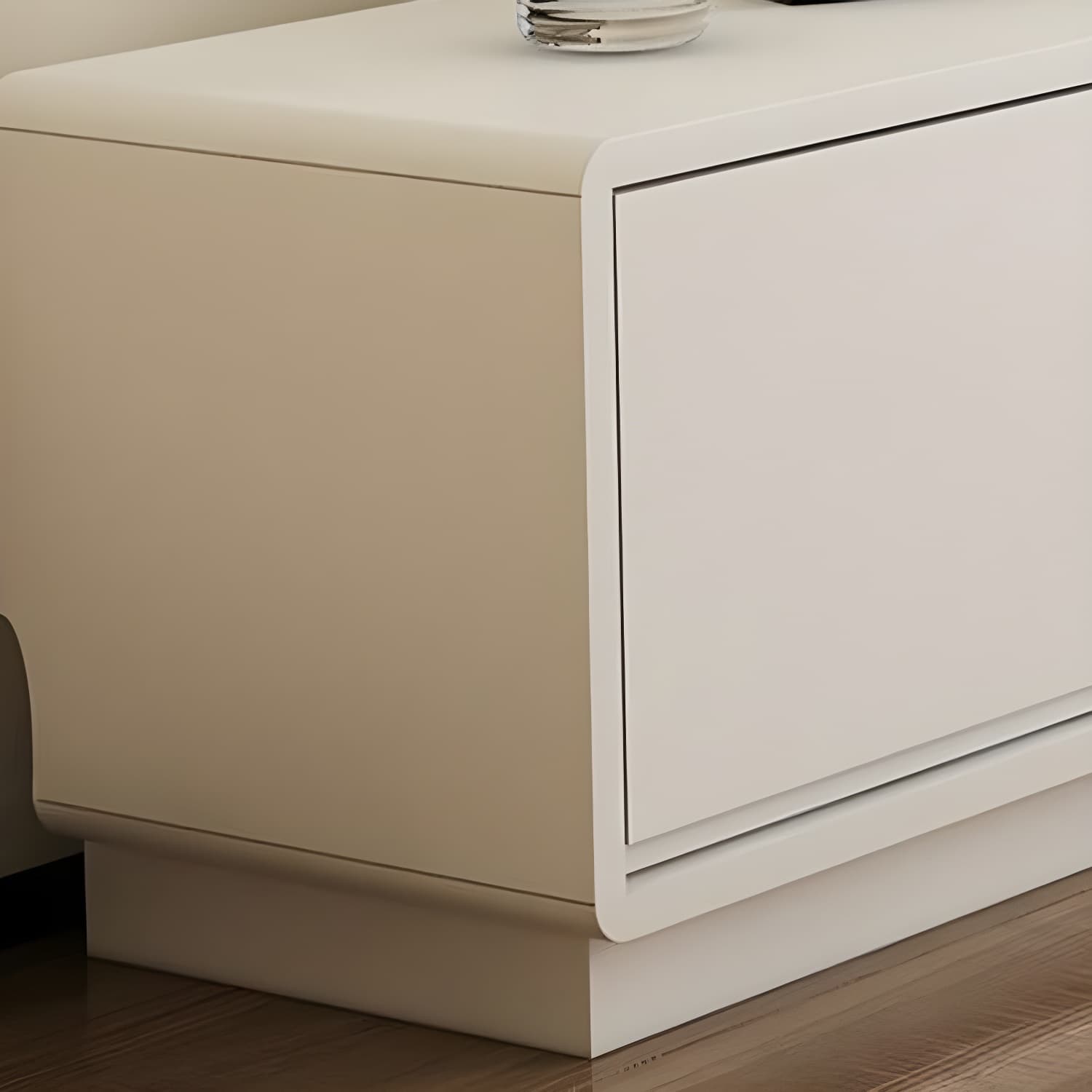Modern Wood TV Stand with Drawers and Low Height, Featuring Cable Management thumbnail 8