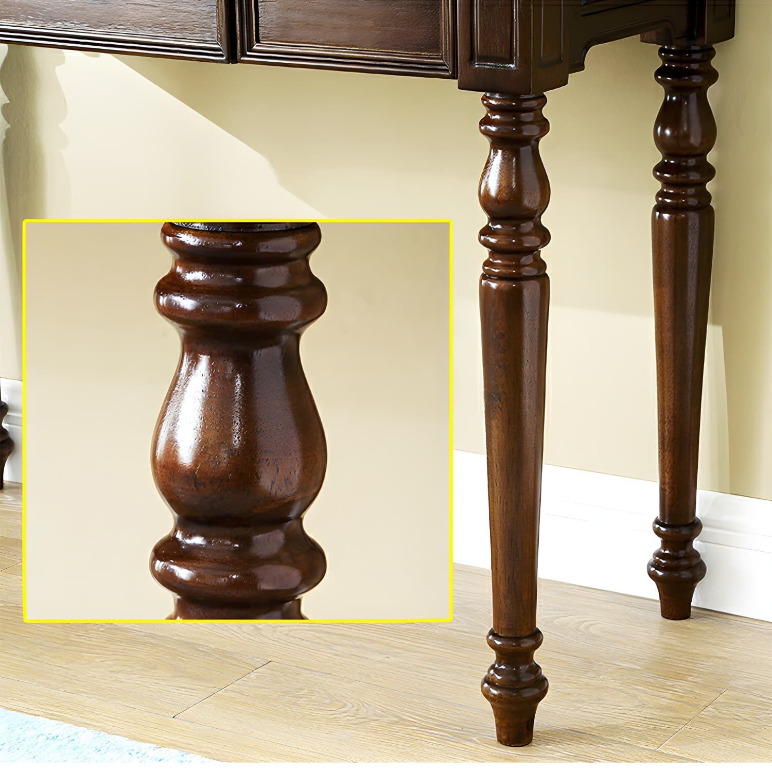 Old School Auburn Sleeping Quarters Rubberwood Push-Pull Tabletop Storage thumbnail 9