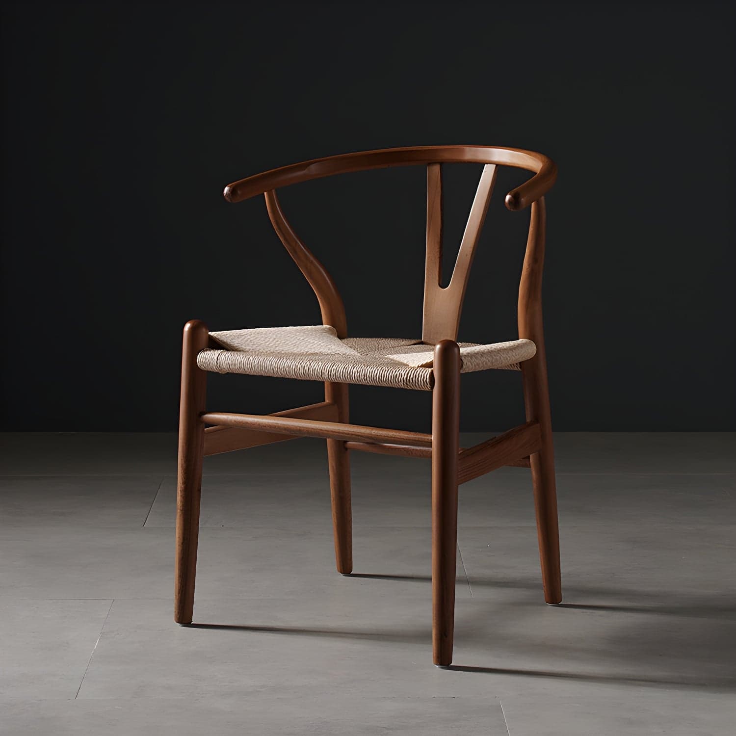 Scandinavian Style Wood Dining Chair Dining Room Wishbone Chair with Arm thumbnail 8