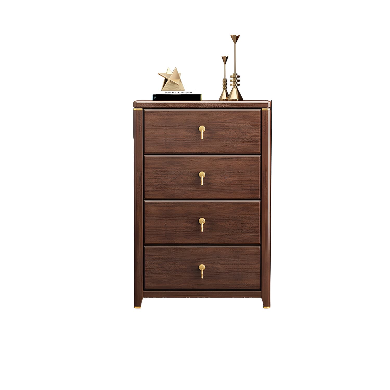 Mid Century Modern Chest Wood Rectangular Chest in Walnut Finish thumbnail 11