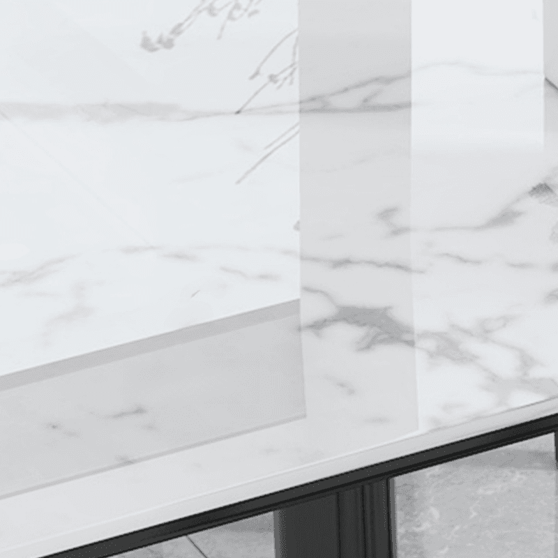 Minimalist/Luxurious Dining Table with Slate Stone Top, Fixed Table, Seats 4/2 thumbnail 13