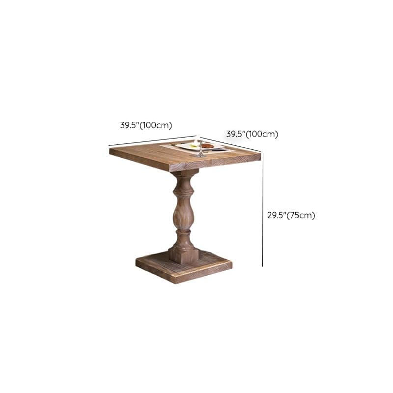 Standard Height 2 Seater Traditional Natural Pedestal Wood Kitchen Table thumbnail 19