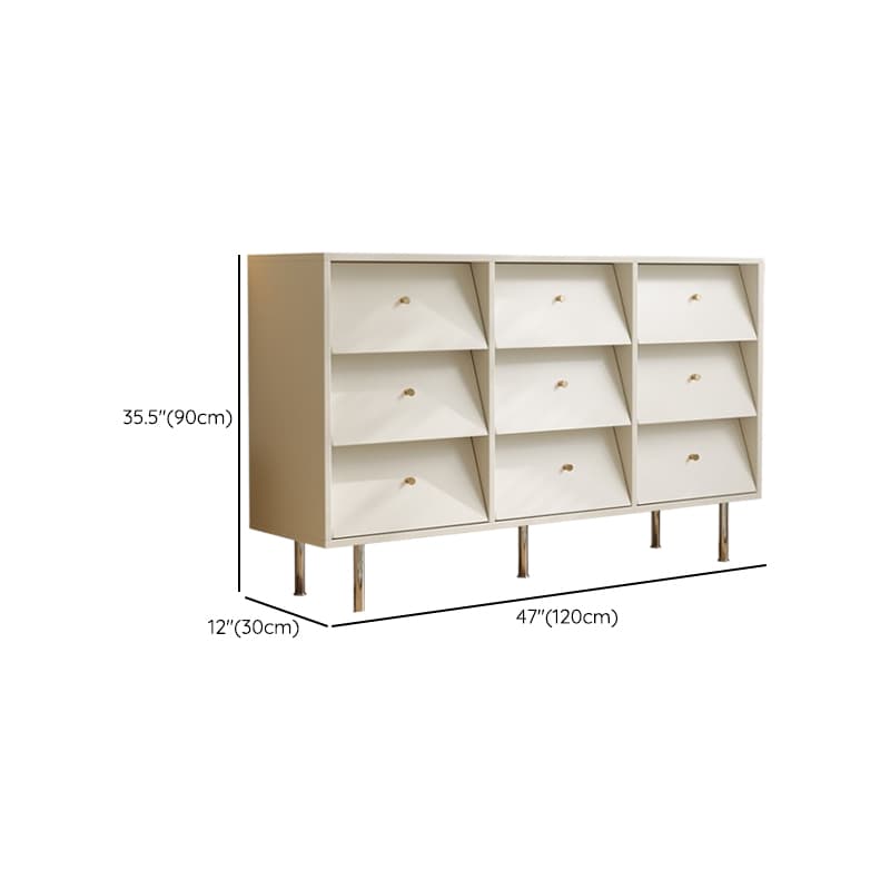 Chalk Casual Raw Wood Semainier for Sleeping Quarters with 9 Drawers/6 Drawers Horizontal/Vertical thumbnail 13
