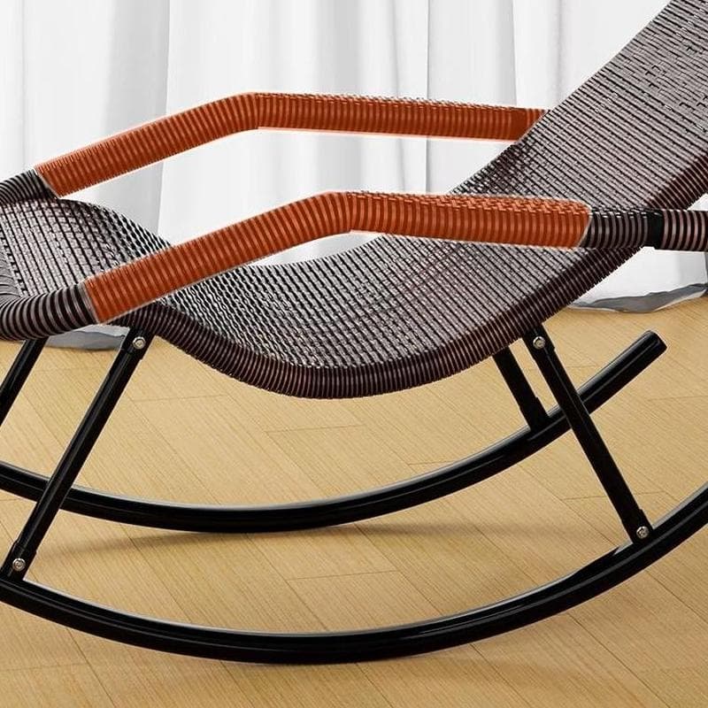Traditional Black Metal Frame Rocking Chair with Spindle Back and High Weight Capacity thumbnail 18