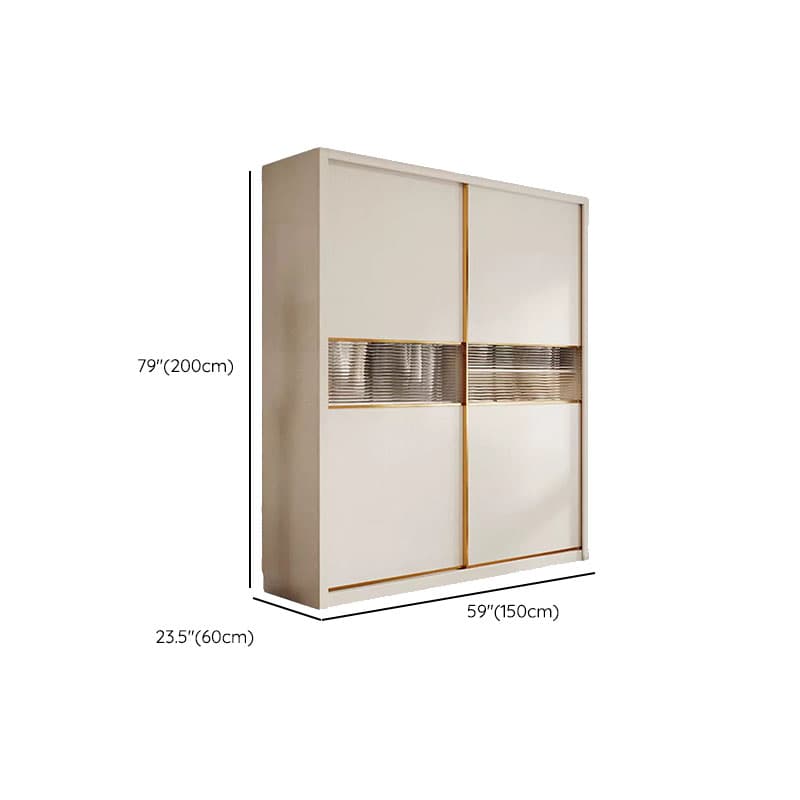 White Modish Manufactured Wood Independent Armoire Cabinet with Soft Close Drawer, Interior Shelves, and Clothing Rod thumbnail 12