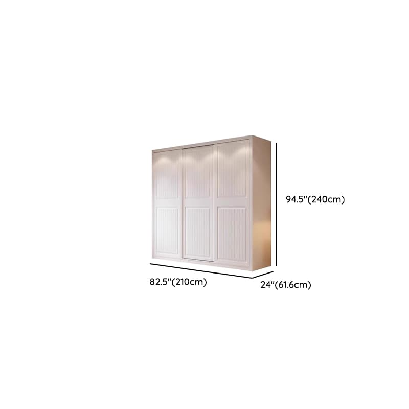 White Modish Manufactured Wood Independent Armoire Cabinet with Soft Close Drawer, Soft Close Door, and Interior Shelves thumbnail 38