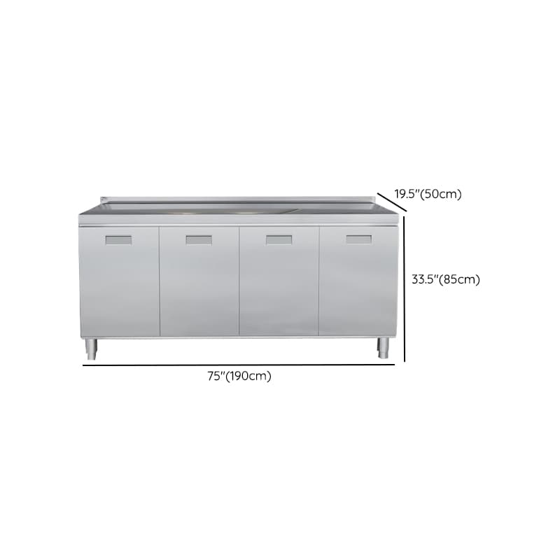 Minimalist Standard/Narrow Metal Buffet Table Kitchen Cupboards with 3 Shelves & 4 Doors/3 Doors/2 Doors thumbnail 18