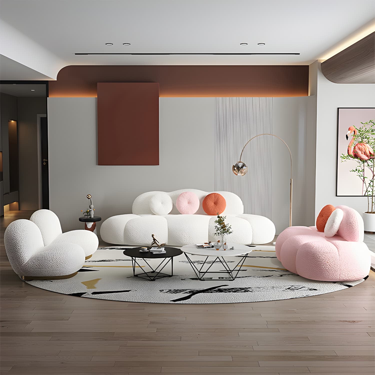 Contemporary Stationary Living Room Armless Standard Cushions Sofa thumbnail 26