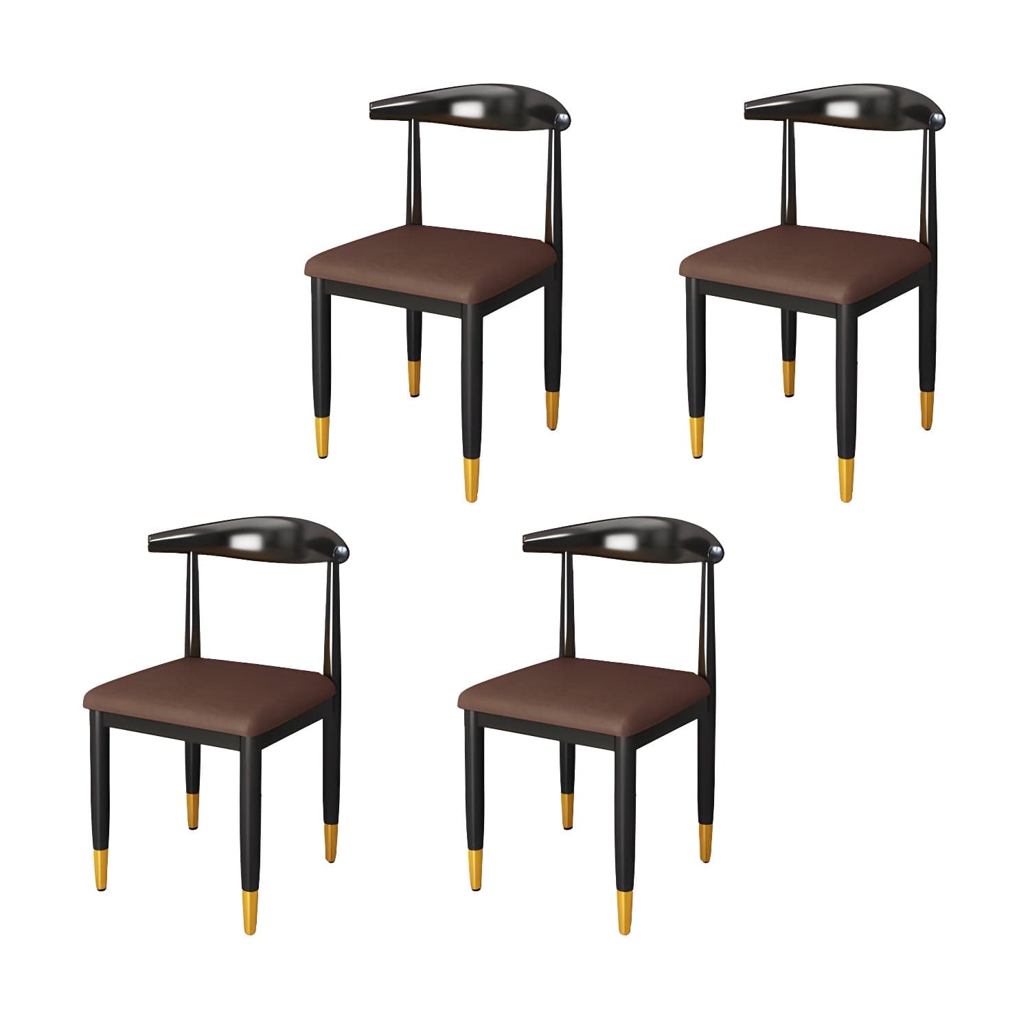 Indoor Open Back Dining Chair Industrial Upholstered Armless Chair thumbnail 4