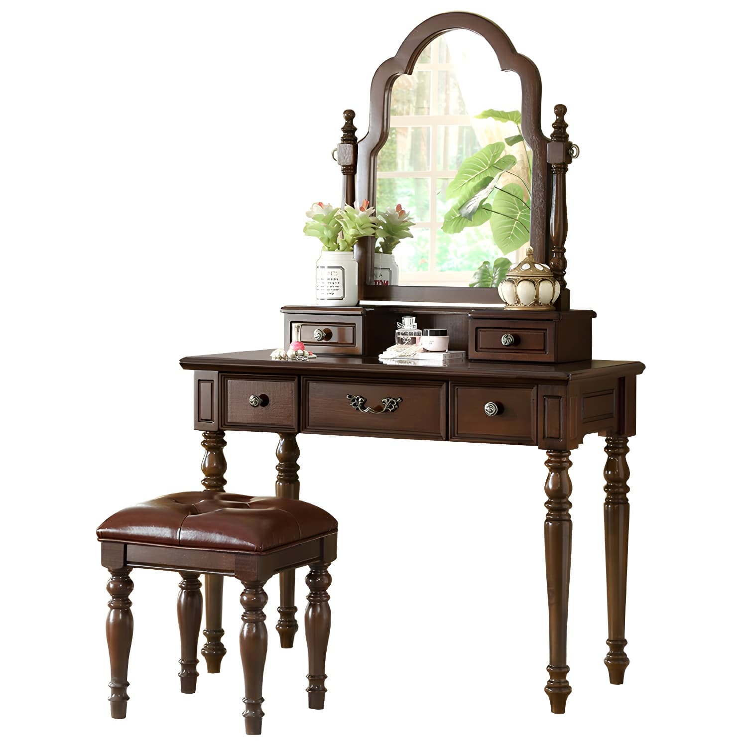 Old School Auburn Sleeping Quarters Rubberwood Push-Pull Tabletop Storage thumbnail 5