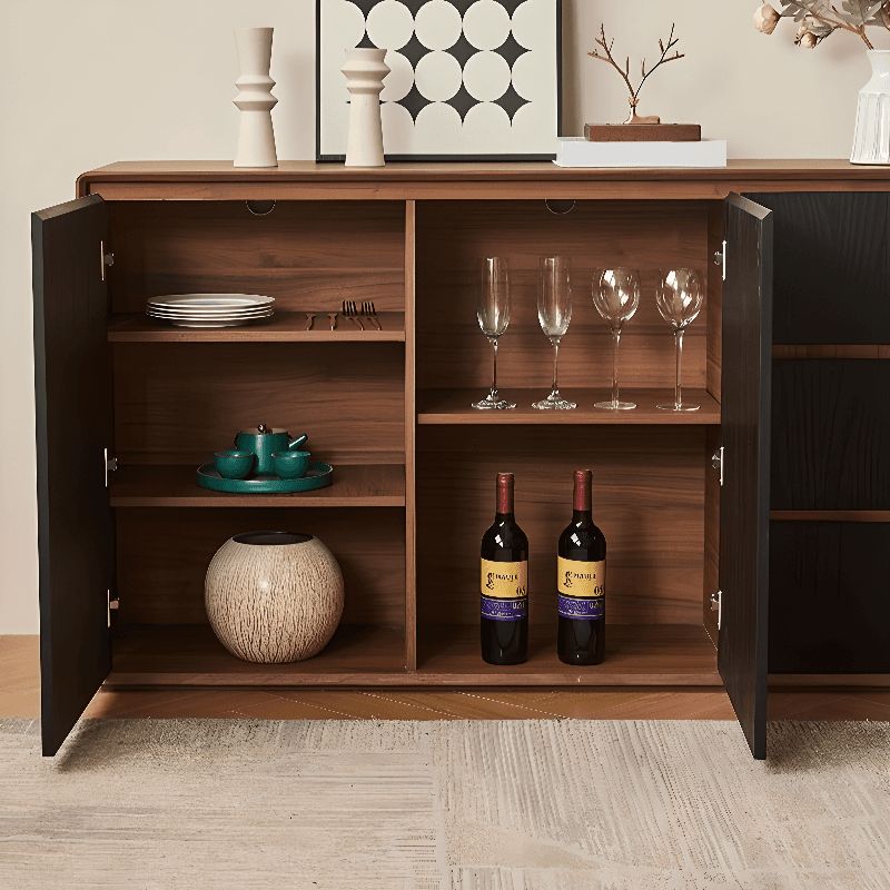 Simplistic Standard/Narrow Sideboard with 3 Drawers, 3 Shelves, Compartment, 2 Doors & Closet thumbnail 17
