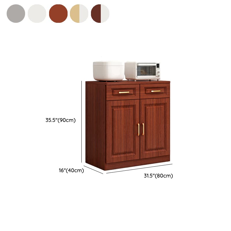 Modern Wood Sideboard Credenza with Drawers and Interior Shelves thumbnail 19