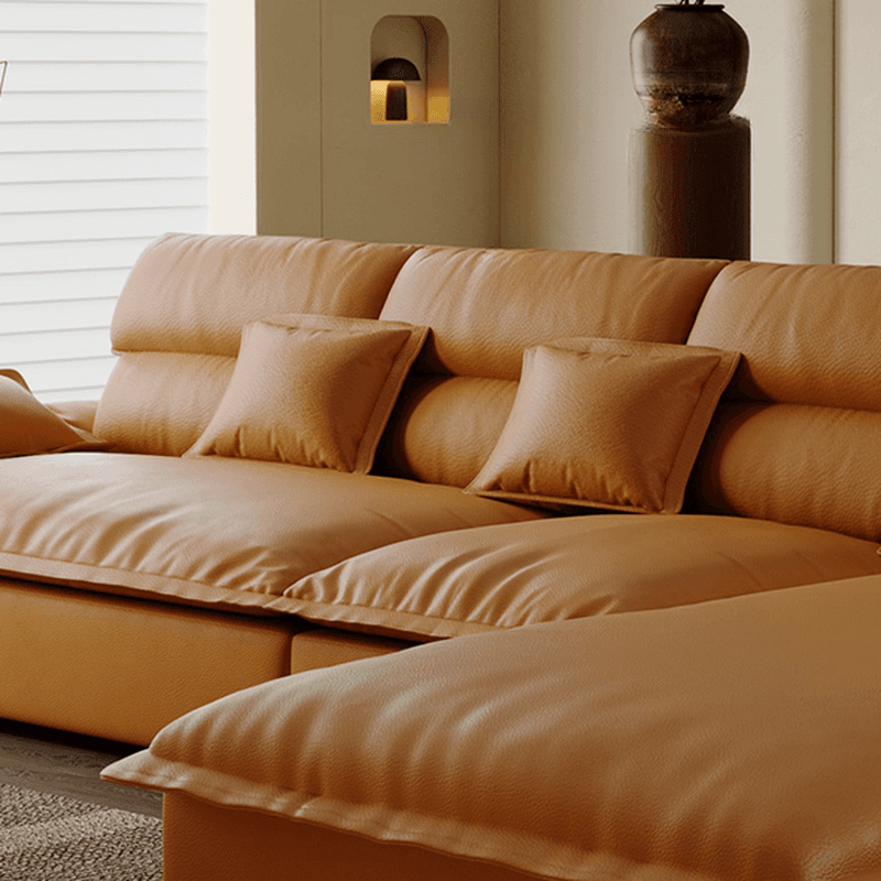 Modern Simple Style Midnight Black/Sepia/Chalk L-Shape Sofa Recliner Seats 5 thumbnail 12