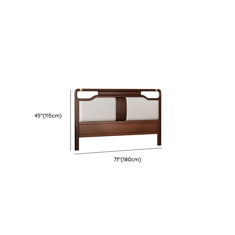 Modish No Distressing Timber Panel Headboard with Rectangle/Stepped Shape for Queen/King/Full Bed, Featuring Sponge Upholstery and Standard Height thumbnail 17