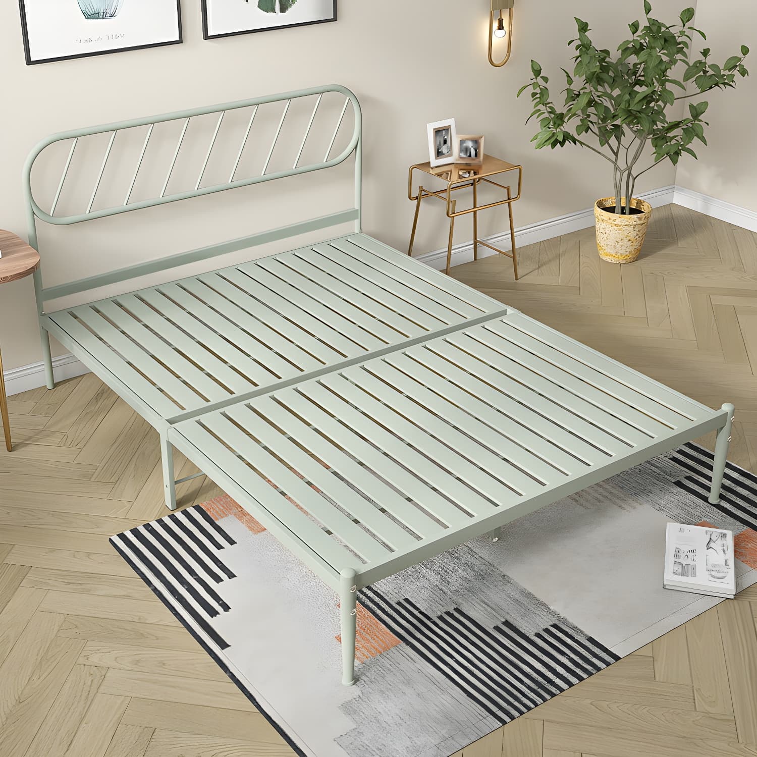 Modern Simple Style Open-Frame Panel with Metal Frame and Leg thumbnail 3