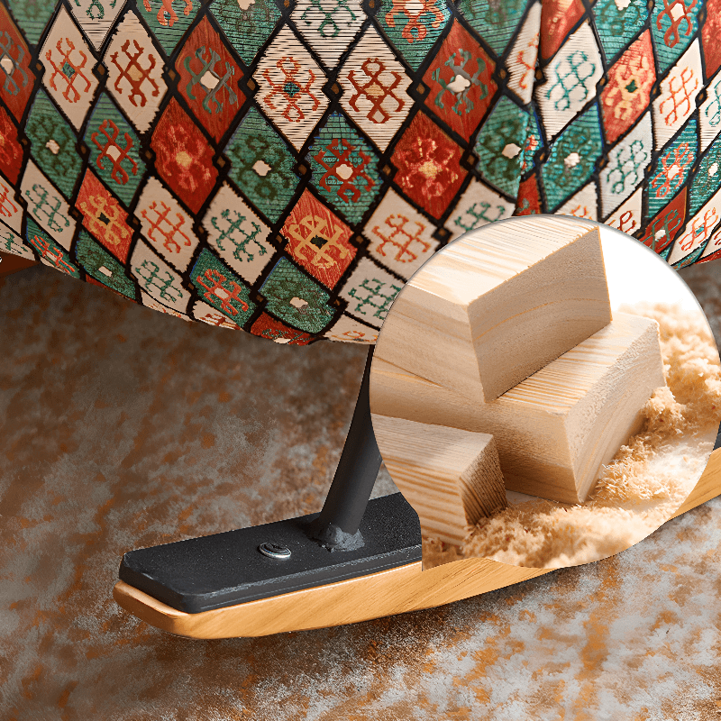 Rocking Chair Couch with Round Arm, Ottoman, Rear Back, Stationary - image 15