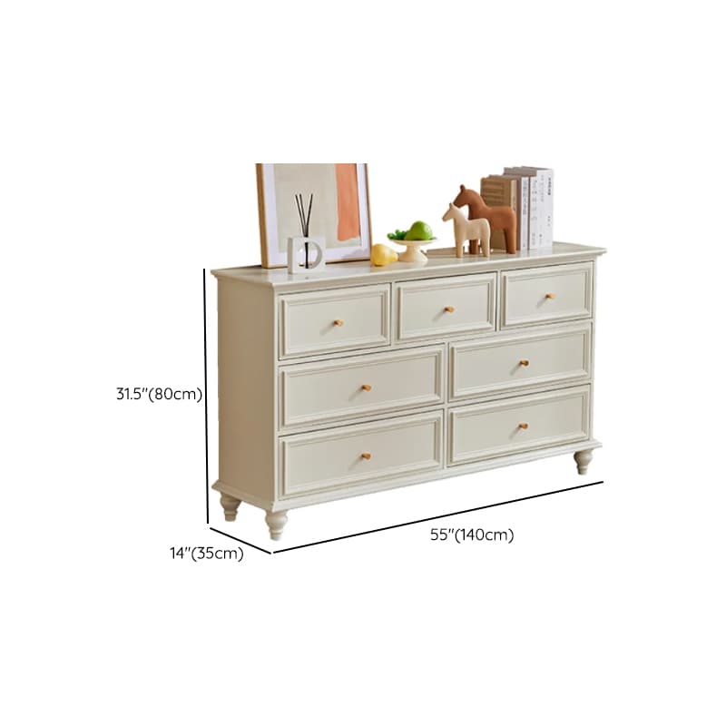 Casual Raw Wood Console Dresser/Semainier with 5/7/9 Drawers in Horizontal/Vertical Orientation thumbnail 16