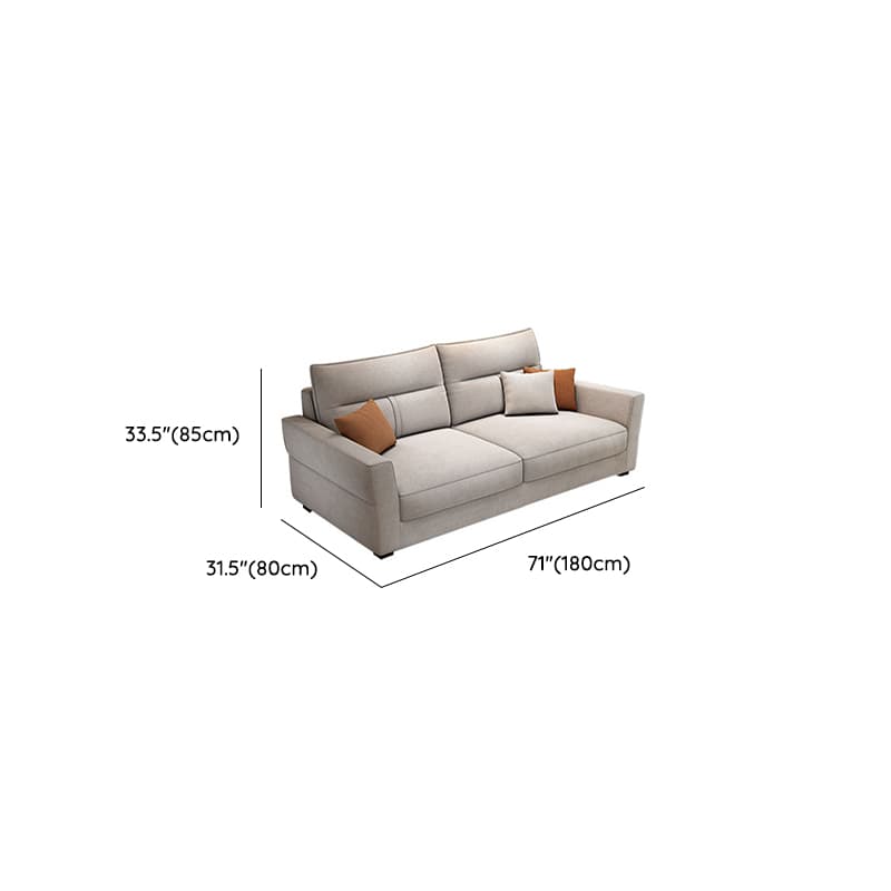 Standard Sofa/Single Sofa with Loose Back, Flannel Upholstery in Light Gray, Arm Included, 4/3 Pillows thumbnail 13