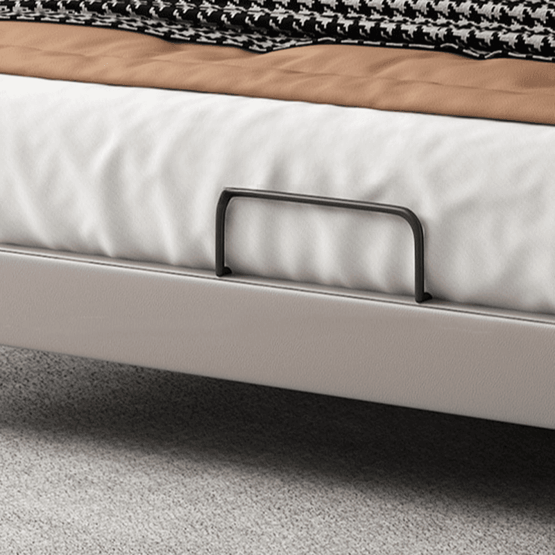 Grey Solid Color Platform Bed with Timber Frame for Living Room thumbnail 6