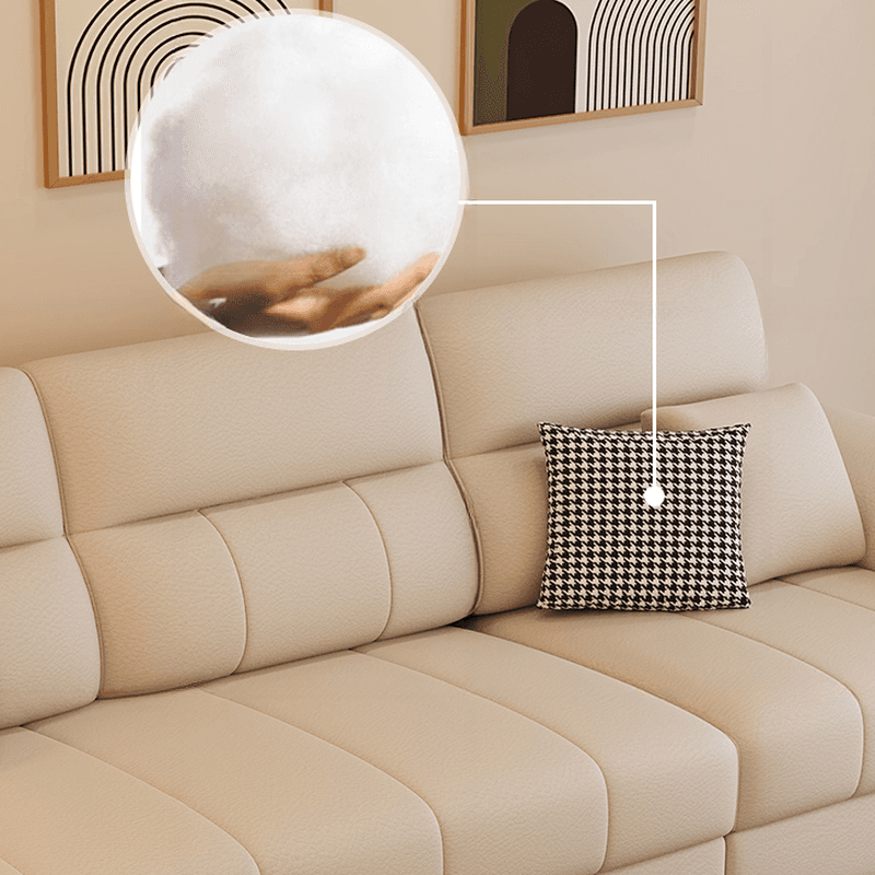 Straight/L-Shape Reversible/Horizontal Sofa/Sofa Recliner with Concealed Support & Natural Wood Frame thumbnail 5