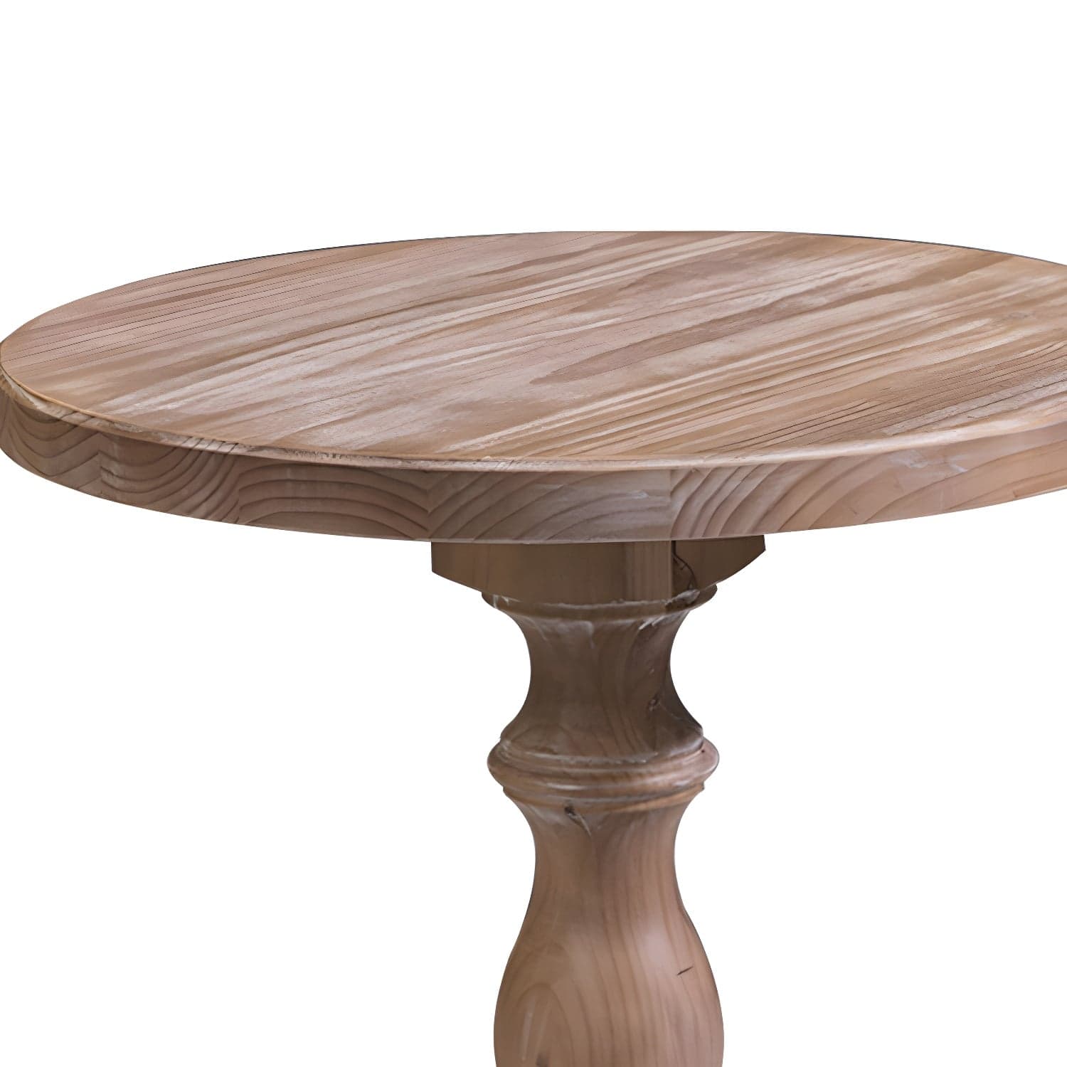 Standard Height 2 Seater Traditional Natural Pedestal Wood Kitchen Table thumbnail 7