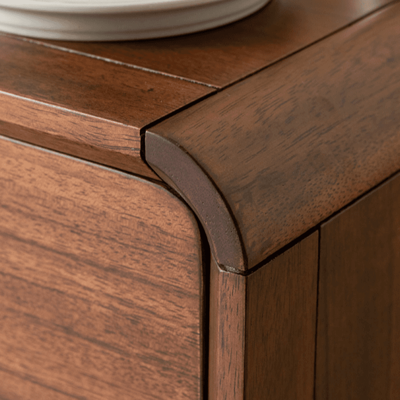 Cocoa Stylish Drawer Storage Nightstand with Walnut Countertop thumbnail 6